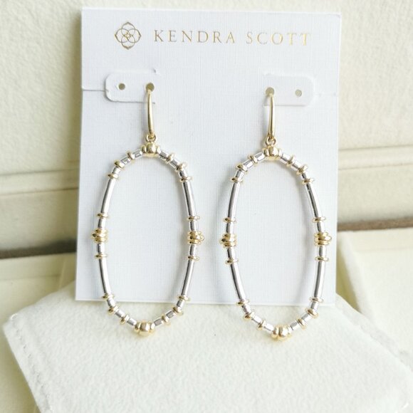 Kendra Scott Essie Open Frame Earrings - Mixed Metal - Picture 1 of 3